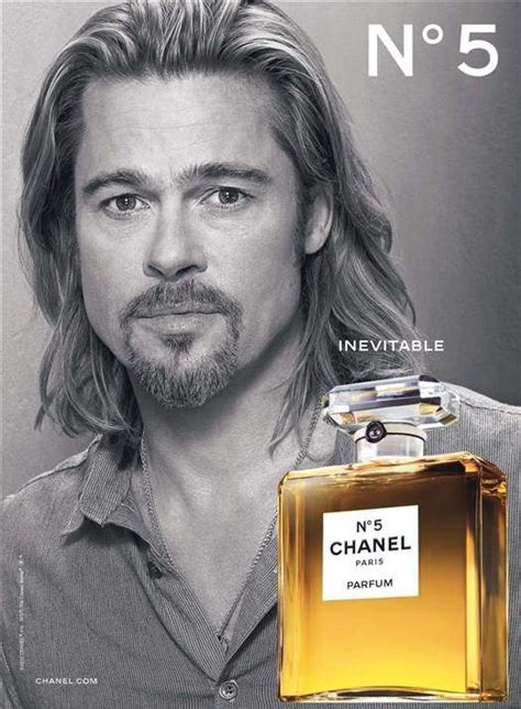 brad pitt chanel no 5 text